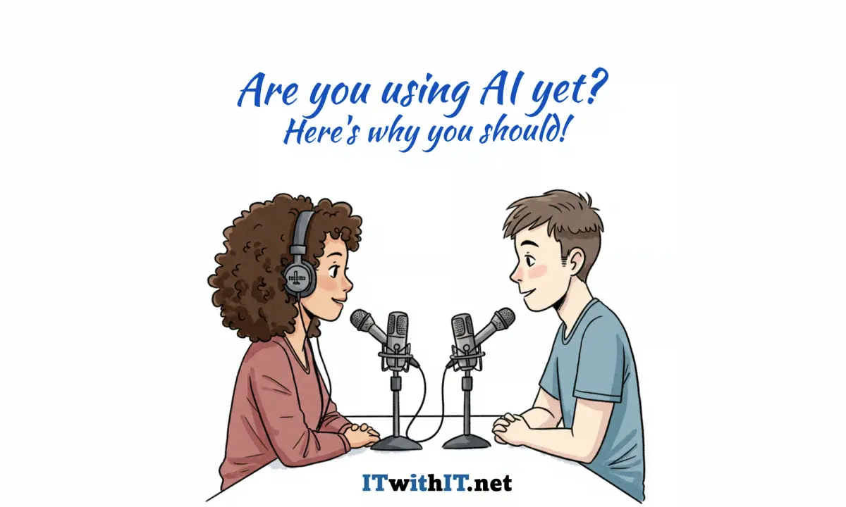 Two people discussing whether to use AI in their work